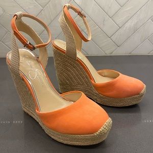 Jessica Simpson 8.5 Peach Wedge Shoes